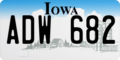 IA license plate ADW682
