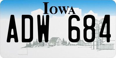 IA license plate ADW684
