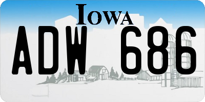 IA license plate ADW686