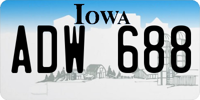IA license plate ADW688