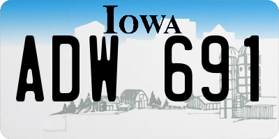 IA license plate ADW691