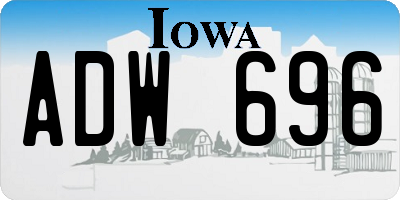 IA license plate ADW696