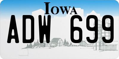 IA license plate ADW699