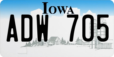 IA license plate ADW705