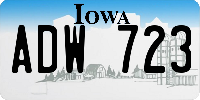 IA license plate ADW723