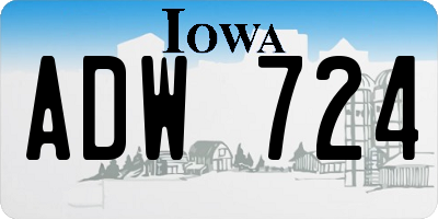 IA license plate ADW724