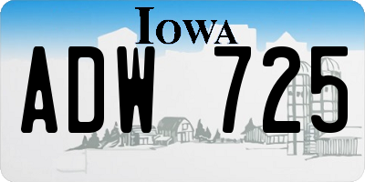 IA license plate ADW725
