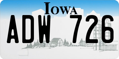 IA license plate ADW726