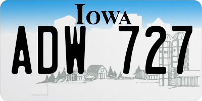 IA license plate ADW727
