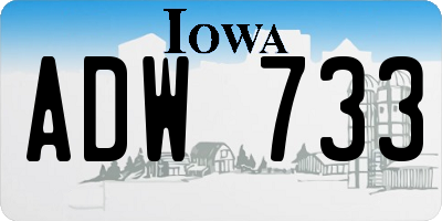 IA license plate ADW733