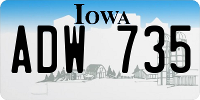 IA license plate ADW735