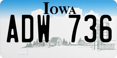 IA license plate ADW736