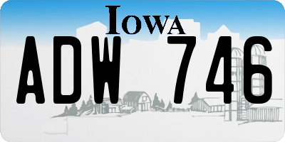 IA license plate ADW746