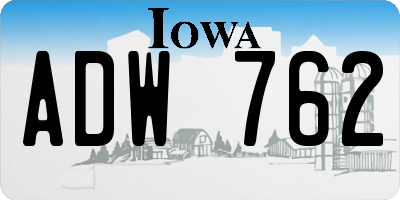 IA license plate ADW762