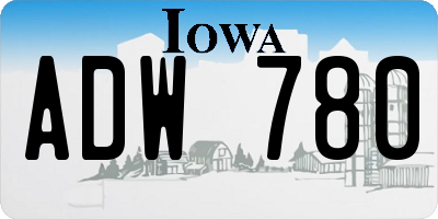 IA license plate ADW780