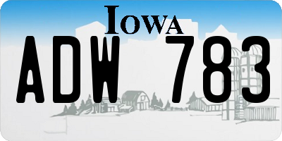 IA license plate ADW783