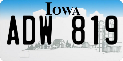 IA license plate ADW819