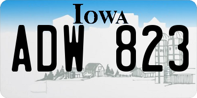 IA license plate ADW823