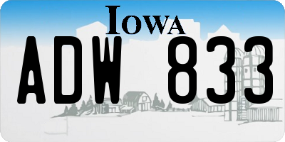 IA license plate ADW833