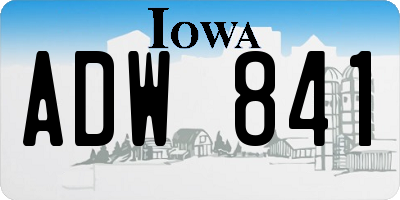 IA license plate ADW841