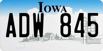 IA license plate ADW845