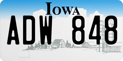IA license plate ADW848