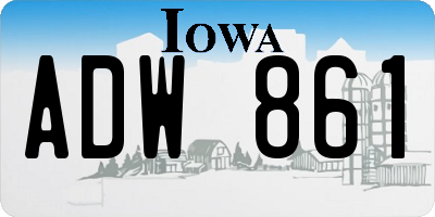 IA license plate ADW861