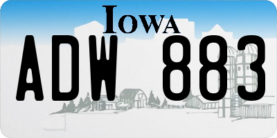 IA license plate ADW883