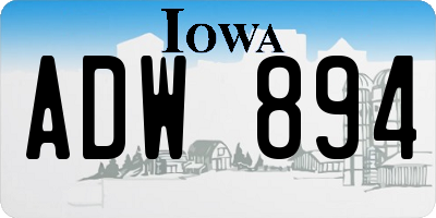 IA license plate ADW894