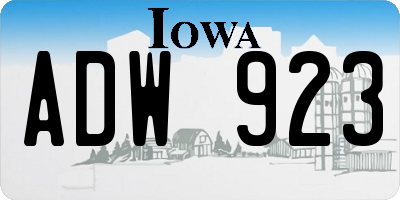 IA license plate ADW923