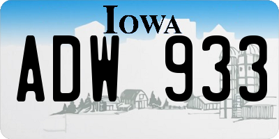 IA license plate ADW933