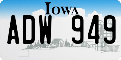 IA license plate ADW949