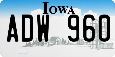 IA license plate ADW960