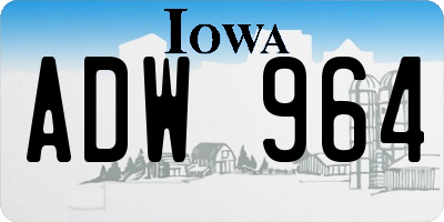 IA license plate ADW964