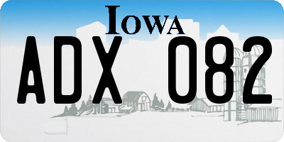IA license plate ADX082