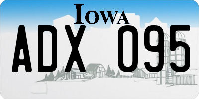 IA license plate ADX095