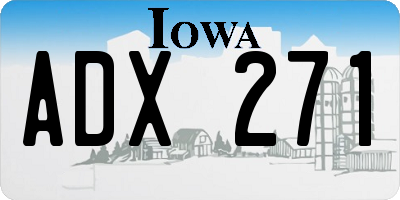 IA license plate ADX271