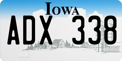 IA license plate ADX338