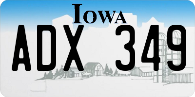IA license plate ADX349