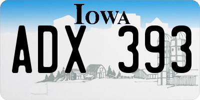 IA license plate ADX393