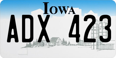 IA license plate ADX423