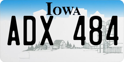 IA license plate ADX484