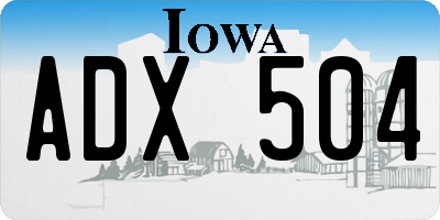 IA license plate ADX504