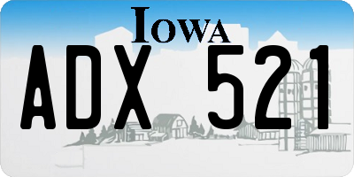 IA license plate ADX521