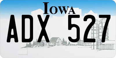 IA license plate ADX527