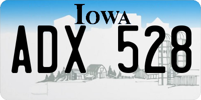 IA license plate ADX528