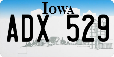IA license plate ADX529