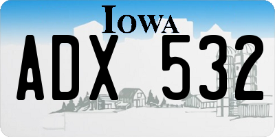 IA license plate ADX532