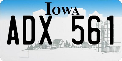 IA license plate ADX561
