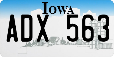 IA license plate ADX563